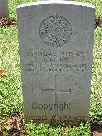 Dar Es Salaam War Cemetery - Burns, James